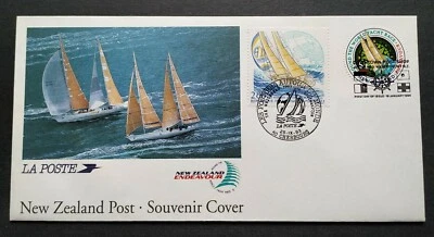 1994 New Zealand Endeavour Joint La Poste Round World Yacht Race 2v Stamps FDC - Image 1 of 3
