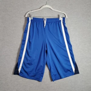Nike Boys Activewear Shorts Xl Blue Basketball Logo Swoosh Drawstring - Picture 1 of 9