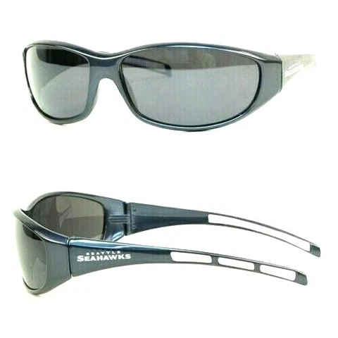 SEATTLE SEAHAWKS WRAP 3 DOTS SUNGLASSES UV400 PROTECTION AND W/FREE POUCH/BAG Cover
