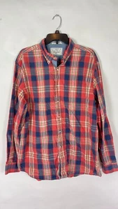 Camisa a Cuadros Nautica Para Hombres Top Abotonada Manga Larga Roja Azul Talla XL - Imagen 1 de 14