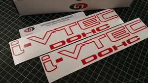 I-VTEC DOHC Decals (2pk) I Vtec Engine Racing Stickers for Honda Civic Acura RSX - Picture 1 of 21