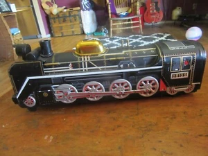 MOTOR DE TREN JAPÓN ANTIGUO ORIGINAL MUY RARO VINTAGE A BATERÍA HOJALATA JUGUETE  - Imagen 1 de 6