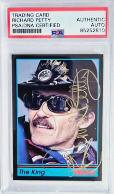 1992 Traks Richard Petty Signed Prototype Promo Card Autograph Auto PSA/DNA GOAT - Image 1 of 2