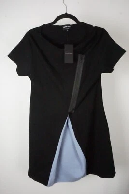  Vestido Giorgio Armani Negro Bebé Azul Mezcla Seda Talla 2 EE. UU. 38 NUEVO Foto 1 de 4