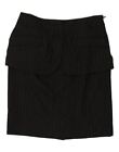 Moschino Womens Peplum Skirt It 46 Large W32 Grey Pinstripe Wool Bg57