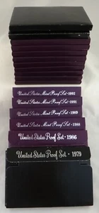 17 United States Proof Sets with Original Government Boxes, 1979-1992. - Picture 1 of 5