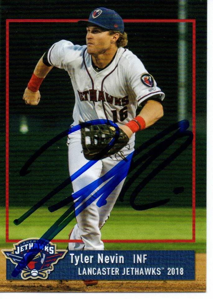 Tyler Nevin 2018 Lancaster Jethawks Autographed Signed Card - Image 1 of 1