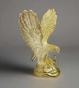 Vintage Messing Metall fliegender Adler Krallen raus Skulptur Briefbeschwerer 5" MCM - Bild 1 von 10