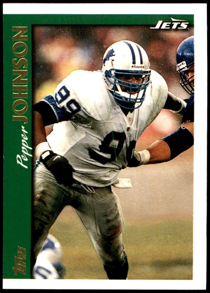 Pepper Johnson 1997 Topps #52 New York Jets NFL READ FREE SHIPPING AutographDen - Image 1 of 2