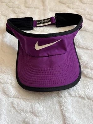 Nike Featherlight Dri-Fit Purple Back Strap Women’s visor - Image 1 of 4