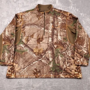 Realtree Pullover Mens XXL Camo Long Sleeve Xtra Camouflage 1/4 Zip Mesh - Picture 1 of 9
