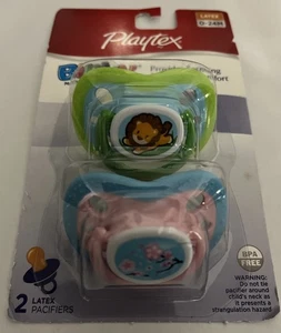 Vintage Playtex Binky Latex Schnuller 0-24 Monate 2er Pack NEU - Bild 1 von 3