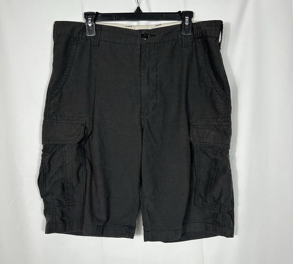 Vintage OTB Mens Cargo Shorts Size 36 Black Y2K Distressed Baggy Skater Grunge - Image 1 of 4