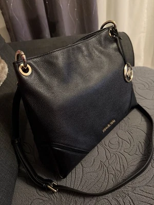 Michael Kors Black Leather Shoulder Crossbody Bag - Image 1 of 4