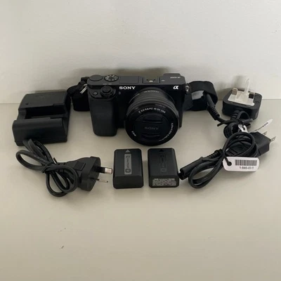 Sony a6000 Digital Camera ILCE-6000L 24.3MP 16-50mm Lens x2 Batteries - Image 1 of 4