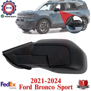 Side View Power Mirror Heated Textured Left Side For 2021-2024 Ford Bronco Sport - Bild 1 von 9