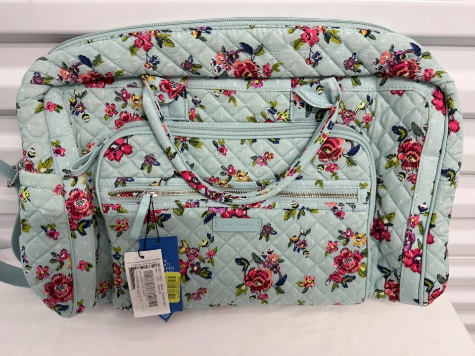 VERA BRADLEY Icónico Bolso Compacto de Fin de Semana RAMO DE AGUA NUEVO CON ETIQUETAS RARO RETIRADO Foto 1 de 4