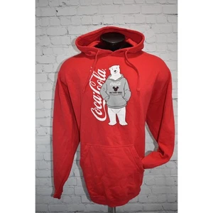 Walt Disney World Resort Hoodie Coca-Cola Christmas Bear Red Mens Size 3XL Coke - Picture 1 of 8