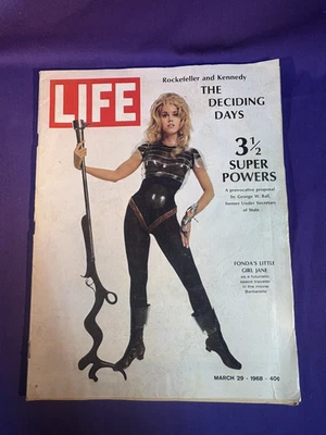 LIFE Magazine March 29, 1968 Sexy Jane Fonda as Barbarella RFK Bats! - Image 1 of 4