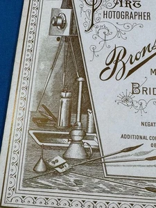 C.1885 Cabinet Card Victorian Woman ~ Art Photographer BRONSON Bridgeport CT - Picture 1 of 6