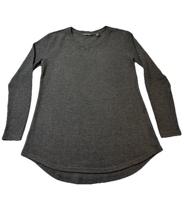 Lisa Rinna 系列长袖束腰上衣女式中号灰色弹力套衫 — 第 1/4 张图片