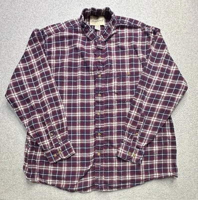 VINTAGE Greatland Shirt Adult Extra Large Red Blue Plaid Flannel Lumberjack Mens - Image 1 of 4