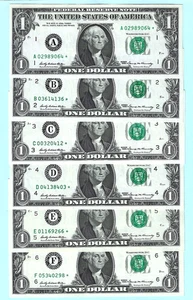 1969 $1 FEDERAL RESERVE NOTES ~ COMPLETE DISTRICT **STAR SET** ~ GEM CRISP UNC - Picture 1 of 3