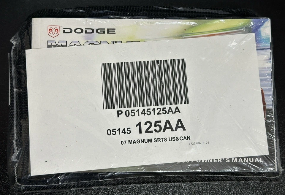 2007 DODGE MAGNUM OWNERS MANUAL USER GUIDE WAGON SPORT SRT8 6.1L Foto 1 de 1
