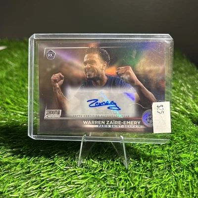 2022-23 Topps Stadium Club Chrome Club  - Chrome Autographs Warren Zaire-Emery  - Image 1 of 2