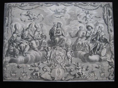 Georg Christoph Kilian: Hl Jungfrau Heilige 1750/Virgin Saints Print Kupferstich - Bild 1 von 4