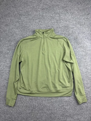 Suéter cooperativo REI para mujer grande verde cuarto cremallera ligero suéter atlético Foto 1 de 4