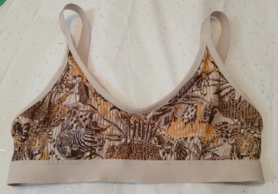 Sujetador Aerie XL Estampado Animal Selva Correas Ajustables Safari León Natural  Foto 1 de 4