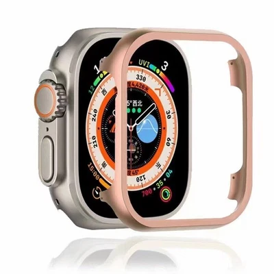 Matte Alloy Bumper Frame Cover Metal Frame Case for Apple Watch Ultra2 9 8 7 6 5 - Image 1 of 4