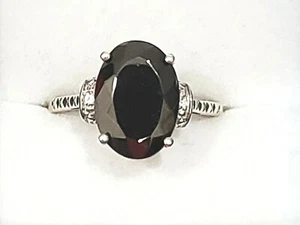 Elite Shungite and Natural White Zircon Ring in Platinum Over 925 3.75 cts sz 8 - Picture 1 of 5