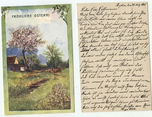 09360 - Fröhliche Ostern! - Ansichtskarte, datiert Berlin 24.3.1910 - Bild 1 von 1