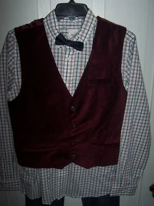 NWT SPECIAL EDITION 4 PC BOYS SUIT CASUAL OUTFIT SIZE 18 VEST SHIRT PANTS BOWTIE - Picture 1 of 3