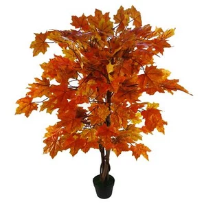 Artificial Tree Large Orange Maple Autumn 125cm. - Picture 1 of 8