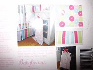 Babylicious baby girl 3 pc bedding bundle - crib skirt / crib sheet / sleep cozy - Picture 1 of 2