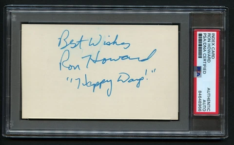 Ron Howard signed autograph Vintage 3x5 The Andy Griffith Show / Happy Days PSA Cover