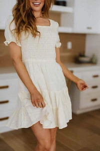Cute Situation Square Neck Dress - Picture 1 of 28