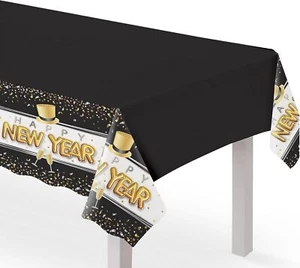 Pop Clink Cheers New Year Year's Eve Holiday Party Decoration Plastic Tablecover - Picture 1 of 1