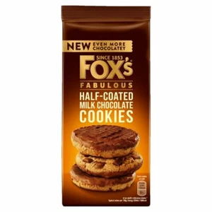 Fox's Fabulous Half Coated Milk Chocolate Cookies 3 x 175g - Picture 1 of 2