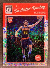 2016-17 Donruss Optic DEANDRE BEMBRY Hawks White Sparkle Prizm Rookie RC SP #168