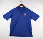 Chicago Cubs Men's Small Blue Short Sleeve Antigua Polo Shirt 100% Polyester