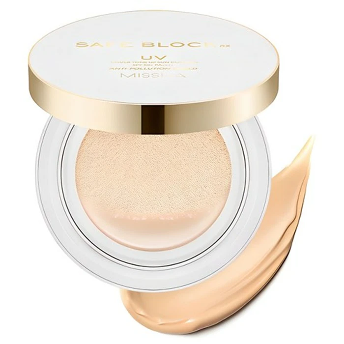 MISSHA Safe Block RX Cover Tone-Up Sun Cushion SPF50+ PA++++ – Flawless Glow - Image 1 of 4