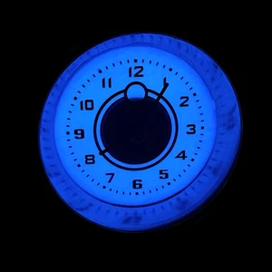 Vintage Pottery Barn Light-Up Atomic Retro Style Silver Desktop Clock Battery  - Picture 1 of 15