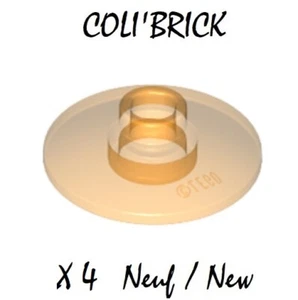 lego 4740 - 4x Disque Parabole / Dish 2x2 inverted Radar - Trans orange - Neuf - Imagen 1 de 1
