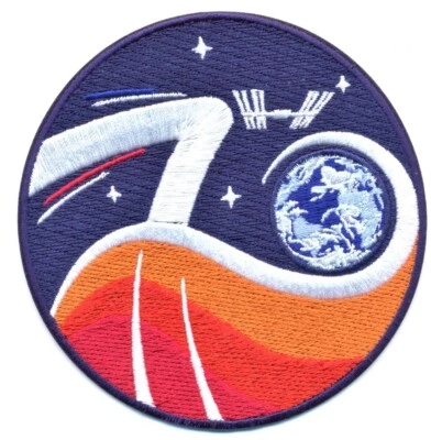 SOYUZ MS-24 Expedition ISS-70  crew patch crew NASA eXCLUSIVE Baykonur - Image 1 of 2