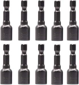 5/16 Nut Driver Magnetic Power 8Mm Socket Adapter Drill Impact Bit Set 1/4 Inch - Picture 1 of 12