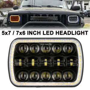 1PC 7X6" 5X7" 110w LED Headlight DRL For Chevrolet Jeep Cherokee XJ Truck Boat - Picture 1 of 12